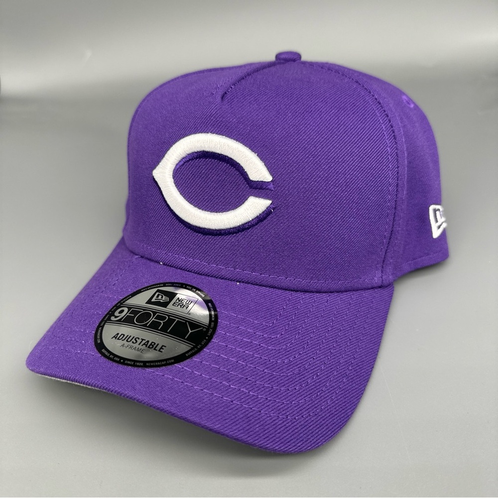 Cincinnati Reds New Era 9Forty A-Frame SnapBack Purple Color Pack Hat Cap NWT!